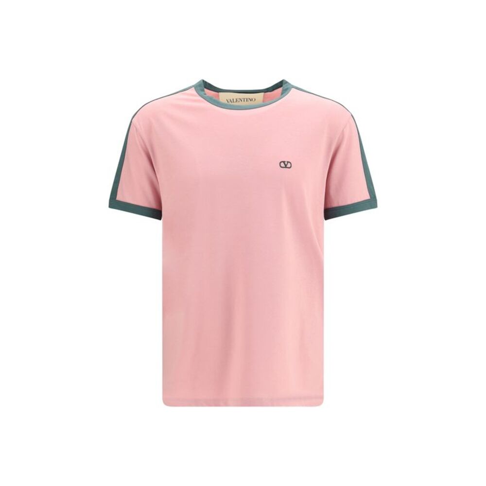Valentino Men Embroidered Logo Cotton-Jersey T-Shirt